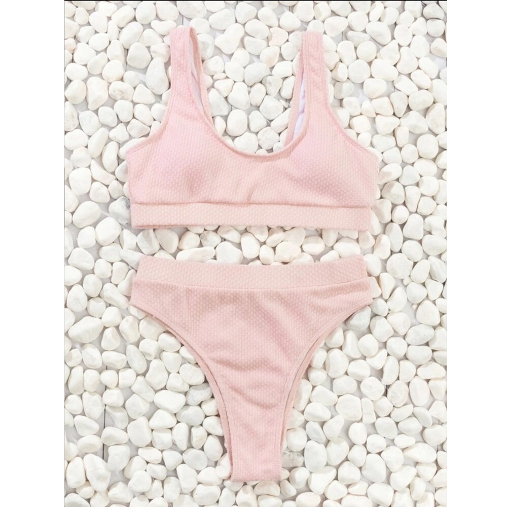 Scoop Neck High Waisted Bikini Swinsuit